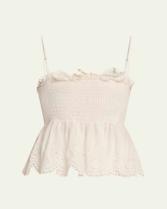 Condie Eyelet Peplum Top
